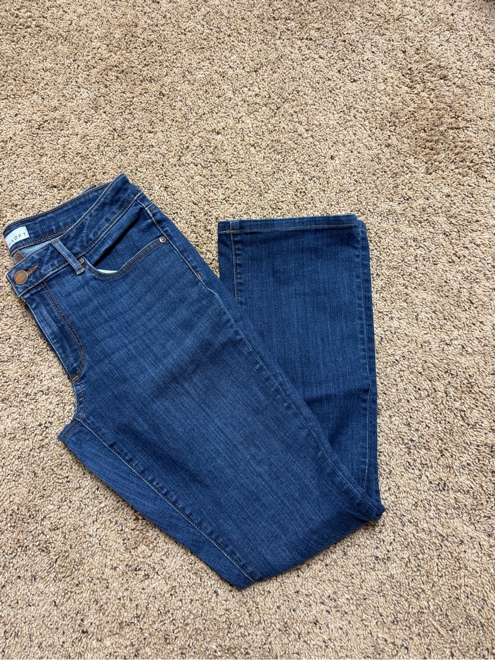 LOFT Women's Medium-Dark Blue Curvy Boot Cut Jeans